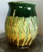 Cracked Finish Vase, 6″