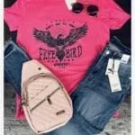 Freebird Pink Tee | Primitive Olde Crow