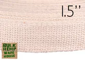 1.5 Inch Hemp Webbing | 50 Meters Natural Romanian