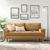 Brand New "Valerie" Cognac Velvet Sofa *Available in Other Colors*
