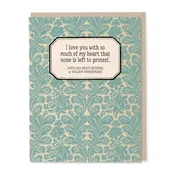 None is Left to Protest Shakespeare Love Card