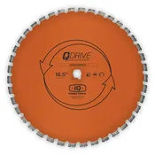 16.5" Q-Drive Arrayed Segmented Hard Concrete Orange Blade Silent Core