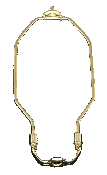 Brass Plated Heavy Duty Harp with Saddle
