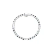 14K White Gold 12 Carat Round Brilliant Diamond Tennis Bracelet