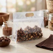 Box Bottom Zipper Handle Bags 9 3/4" x 3 1/4" x 8" 25 Pack BBHB98