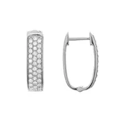 18k White Gold 0.70ctw Diamond Hoop Earrings