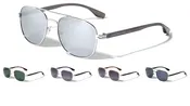 Aviator Sunglasses with Metal Frames and Plastic Temples