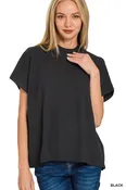 Andrea Long Mock Neck Boxy Sweater