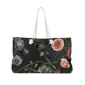 Black Botanical Weekender Bag | Modern Elopement