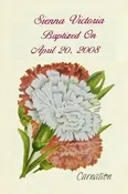 Carnation Baptism Seed Favor