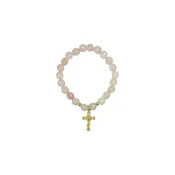 14k Cross Stone Stretchy