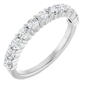 14K White Gold 1/2 CTW Natural Diamond Anniversary Band