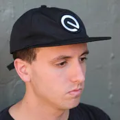 5 panel field trip hat - black