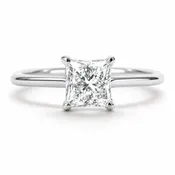 14k White Gold 1.00ct Princess Cut Engagement Ring