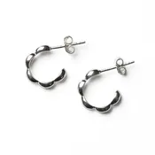 Southern Gates: 15mm rice bead hoop earrings