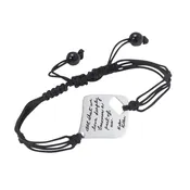 “All That We Love” – Helen Keller quote Bracelet with Adjustable Hand-Woven Cord