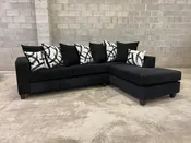 2pcs. Black Sectional Sofa
