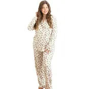 8 OAK LANE | Jingle Bow Luxe Long PJ Set