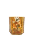 Amber Etched Glass Votive Candleholder
