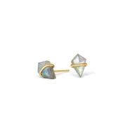 10K Gold Kite Stud Earrings in Labradorite