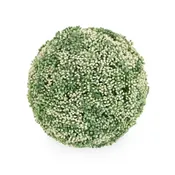 7" Dia. White Floral Mulberry Ball