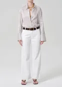 Annina Pocket Trouser 30″ in Soft White