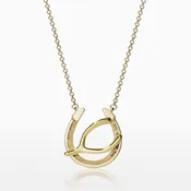 LIMITED EDITION Large 14k Kentucky Derby® Gold Wishing You Good Luck® Necklace