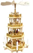 4-Tier Natural wood Nativity Pyramid