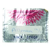 1970s Allman Brothers Sunshine Promotions Back Stage Pass