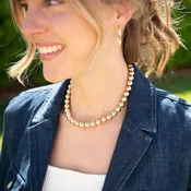 10mm 14k Gold Filled Beaded Necklace