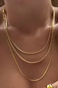 18K Non-Tarnish Stainless Steel Chain Necklace