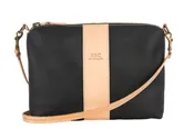 Cross Body Leather Bag with Logo Band