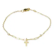 14k Cross Charm Bracelet