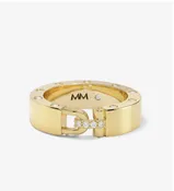 Ashley Smooth Lock Ring Gold - Sz. 7