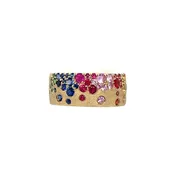 14K Rainbow Sapphire and Tsavorite Ring by Dillamani — David Reynolds Jewelry and Coin