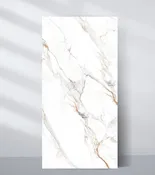 3D White wave Azure PVC Marble Sheets | Waterproof | 4x8 ft (32 sq. ft)