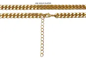 A2071 Ready To Use Adjustable Curb Chain Necklace With Clasp & Extender Chain