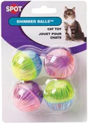 Ethical Pet Shimmer Balls Cat Toy, 4-pack
