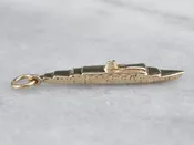 10K Yellow gold MS Victoria cruise ship charm