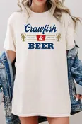 Crawfish And Beer Graphic Heavy Cotton Tee