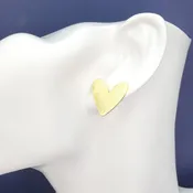 18KT Gold Plated Heart Stud Earrings