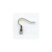 Fish Hook Earring Findings Oxidized Brass - Vintage Jewelry Supplies