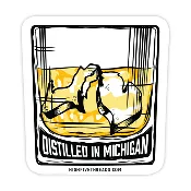 Distilled in Michigan Sticker