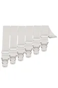 6 x Steel Suspender Clips in White