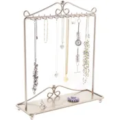 Tall Necklace Holder Organizer Rack Hanging Jewelry Display Tree Stand, Calla