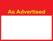 As Advertised Shelf Signs - Classic Colors