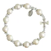 10MM PEARL ROSARY BRACELET