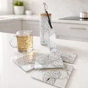 Bloom | Stem | Leaf Desk & Drink Set | Frosted Tumbler, Mug, Coaster & Bookmark — MAYHEM MADE SIMPLE