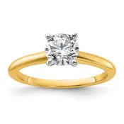 Certified Lab Grown Diamond VS+ F+ Round Complete Solitaire Engagement Ring