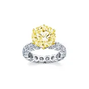 6.2ct Yellow Diamond Eternity Engagement Ring